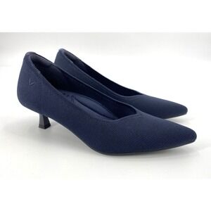 VIVAIA Scarlett Kitten Heels Women's Size US 6 EU 36.5 Navy Pointed Toe Pumps